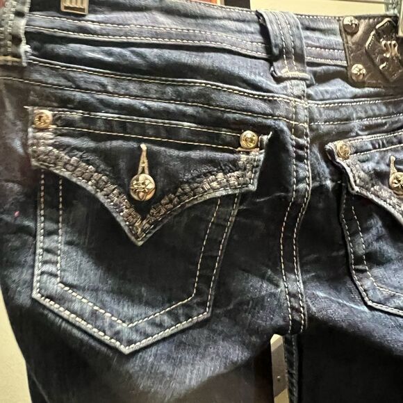 EUC Miss Me Skinny Blue Jeans Size 26 #BTBJ#2 - Picture 2 of 15